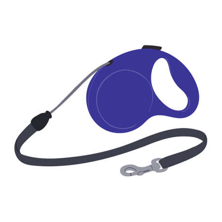 Dogs goods and supplies. Pets walking, furniture, toys. Puppies accessories, stuff. training post. Flat vector illustration isolated on white backgroundのイラスト素材