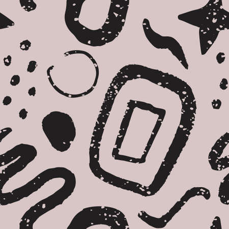 Seamless pattern with trendy matisse design abstract shapes. Modern minimalist art. Flat creative design for print or web design. vectorのイラスト素材