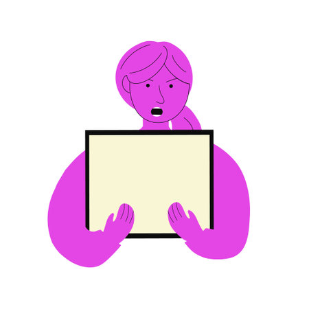 Stop Gun Violence concept. Woman with placard with empty space. Protest rally demonstration strike to ban weapons and end shooting. vectorのイラスト素材