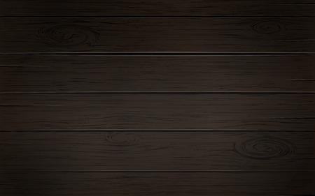 Wooden dark brown background with wood texture planks, backdrop template for your design, banner, poster or greeting card. Easy to edit, layers are isolated, vector illustrationのイラスト素材