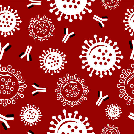 Coronavirus 2019-nCoV, Covid-19 virus cell icon. Vector Illustration.のイラスト素材
