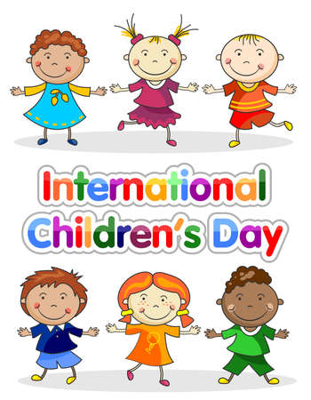 World Children's Day illustration vectorのイラスト素材