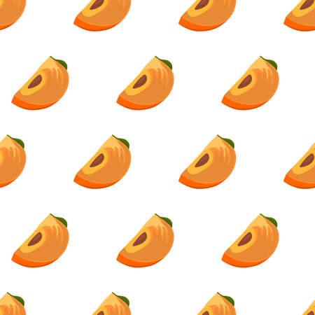 Persimmon pattern isolated on a white background. A concept for stickers, posters, postcards,...