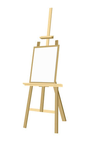 An easel with a blank canvas. Creativity and art.のイラスト素材