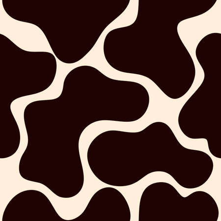 The pattern is seamless of abstract spots and lines of brown and beige colors. Vector illustration in a flatのイラスト素材