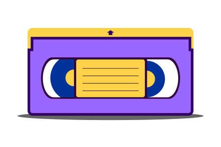 VHS Videotape Retro 80's 90's For a stylish retro party. vector illustrationのイラスト素材