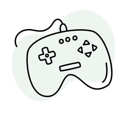 Gamer's game joystick Hand-drawn Doodle Vector