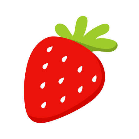 Strawberry berry cute Gardening Agriculture Vector illustration isolated on whiteのイラスト素材