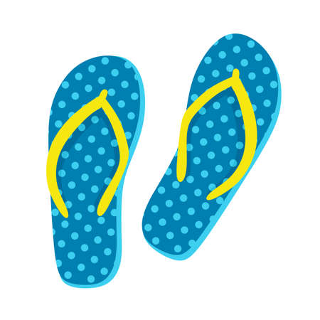 Flip flops shoes slates in cartoon style Vector illustration isolated on white backgroundのイラスト素材