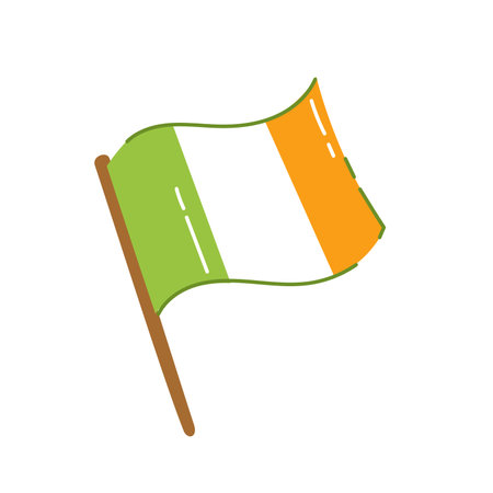Irish Flag St. Patricks Day Vector illustration flat styleのイラスト素材
