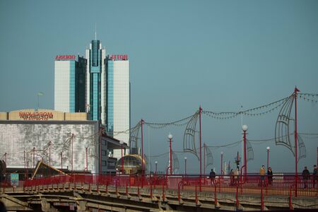 Hotel and administrative building in the port of Odessa - Ukraine, Odessa, 09,11,2019のeditorial素材