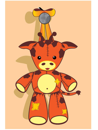 giraffe soft toyのイラスト素材
