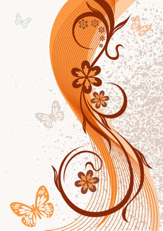 Abstract floral background, vectorのイラスト素材