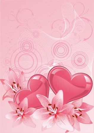Valentines Day design pink. Vector illustration.のイラスト素材