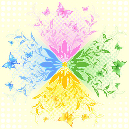 Simple, stylish design to represent the four seasonsのイラスト素材