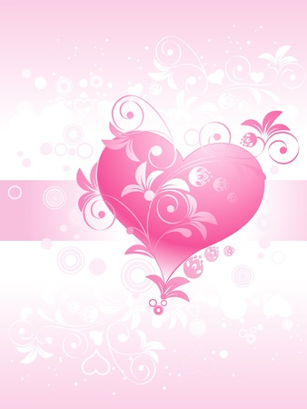 Abstract valentine, pink background  のイラスト素材