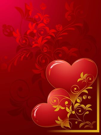 Valentines day, dark red background  のイラスト素材