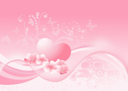  valentine's day, pink romanceのイラスト素材