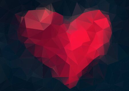 Abstract heart-shaped banner with copyspace. Vector for webのイラスト素材