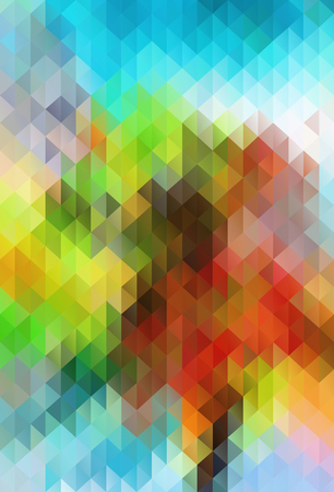 Bright colors mosaic, vector illustration. Abstract pattern with geometric motifs.のイラスト素材