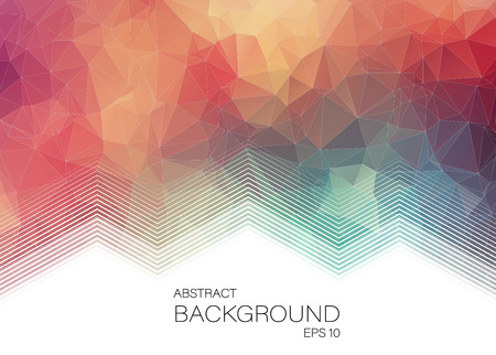Horizontal Abstract 2D geometric colorful background for web designのイラスト素材