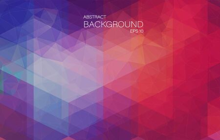 Red and Blue abstract mosaic background with triangle shapesのイラスト素材
