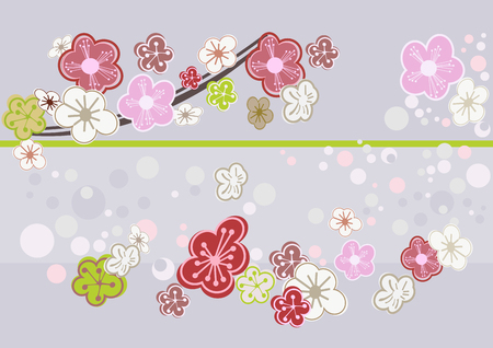 Abstract cherry blossom art picture.のイラスト素材