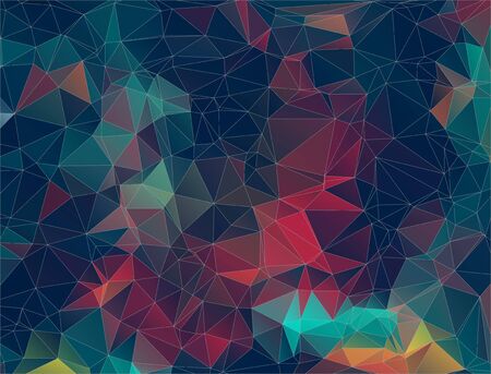 Flat Background of geometric shapes. Colorful mosaic pattern.のイラスト素材