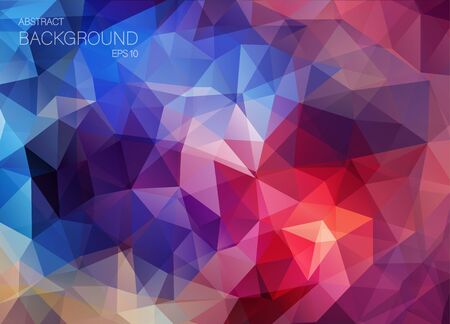 Flat retro color geometric triangle wallpaperのイラスト素材