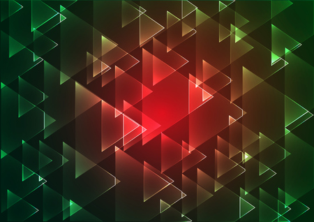 Flat red and green geometric rectangle backgroundのイラスト素材