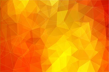 Flat bright yellow abstract triangle shape backgroundのイラスト素材
