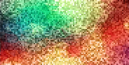 Background of sqware shapes. Retro triangle . Colorful mosaic pattern.のイラスト素材