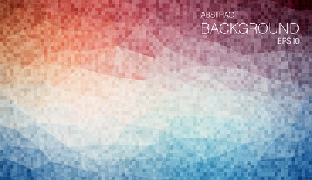 Red and blue triangle mosaic backgroundのイラスト素材