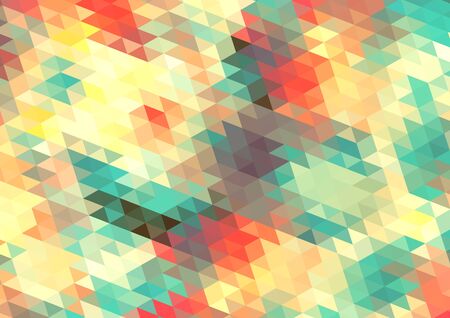 Retro color triangle backgroundのイラスト素材
