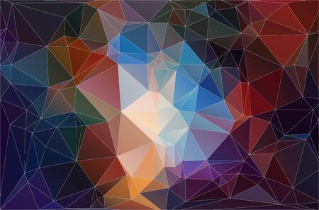 Polygonal multicolor abstract background vector illustrationのイラスト素材