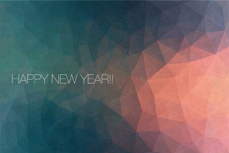 Happy New Year text for greeting card.のイラスト素材