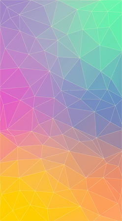 Vertical Flat polygonal Background for smartphone.のイラスト素材
