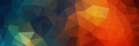 Horizontal triangle banner. Vector background illustration.のイラスト素材