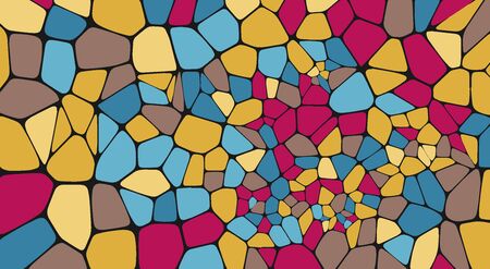 Colorful voronoi abstract geometric backgroundのイラスト素材