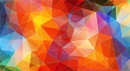 Multicolor color geometric triangle wallpaperのイラスト素材