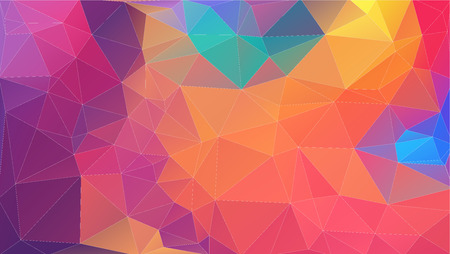 Flat multicolor triangle geometric wallpaperのイラスト素材