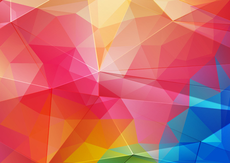 Red Green and blue bright color background with triangle shapes for web designのイラスト素材