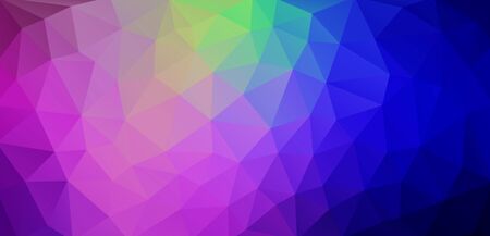 Flat horizontal mulicolor mosaic background with triangle shapesのイラスト素材