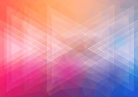 flat colorful background with trianglesのイラスト素材