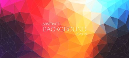 Colorful flat background with triangles shapesのイラスト素材