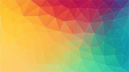 Flat multicolor triangle geometric wallpaper. Futuristic backgroundのイラスト素材