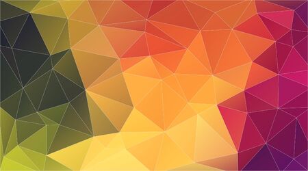 triangle art poster on colorful backdrop. Abstract art background.のイラスト素材
