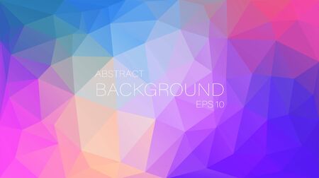 Flat triangle multicolor geometric wallpaper for your designのイラスト素材