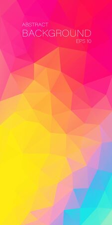 Vertical flat triangle multicolor geometric wallpaper for your designのイラスト素材