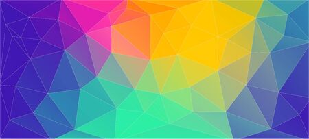Flat triangle vibrant color geometric wallpaperのイラスト素材